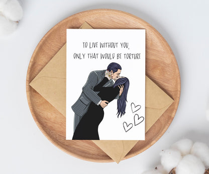 Funny Anniversary Card / spooky card / halloween anniversary card for husband / card for wife / anniversary gifts / Birthday card for wife