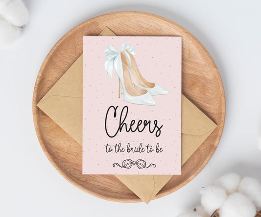 Bride to Be Card | Bridal Shower Greeting Card | Wedding Congratulations Card | Engagement Card for Her | Classy Bride Gift
