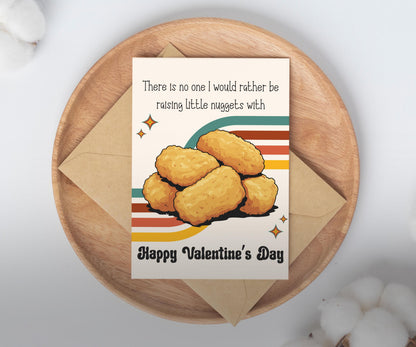 Funny Little Nuggets Valentine's Card for husband or wife / spouse vday card /