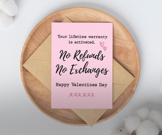 Funny Valentine's Card for husband or wife / spouse vday card / girlfriend boyfriend card