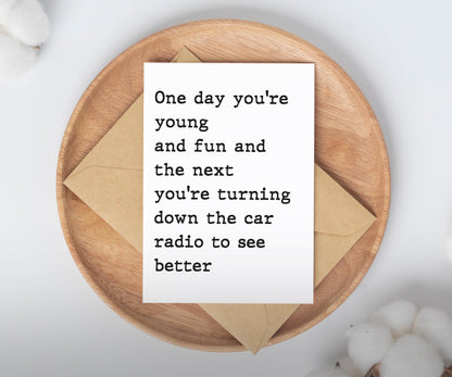Funny Getting Older Birthday Card / for husband or wife / spouse vday card / girlfriend boyfriend card / Valentine's Day card / birthday