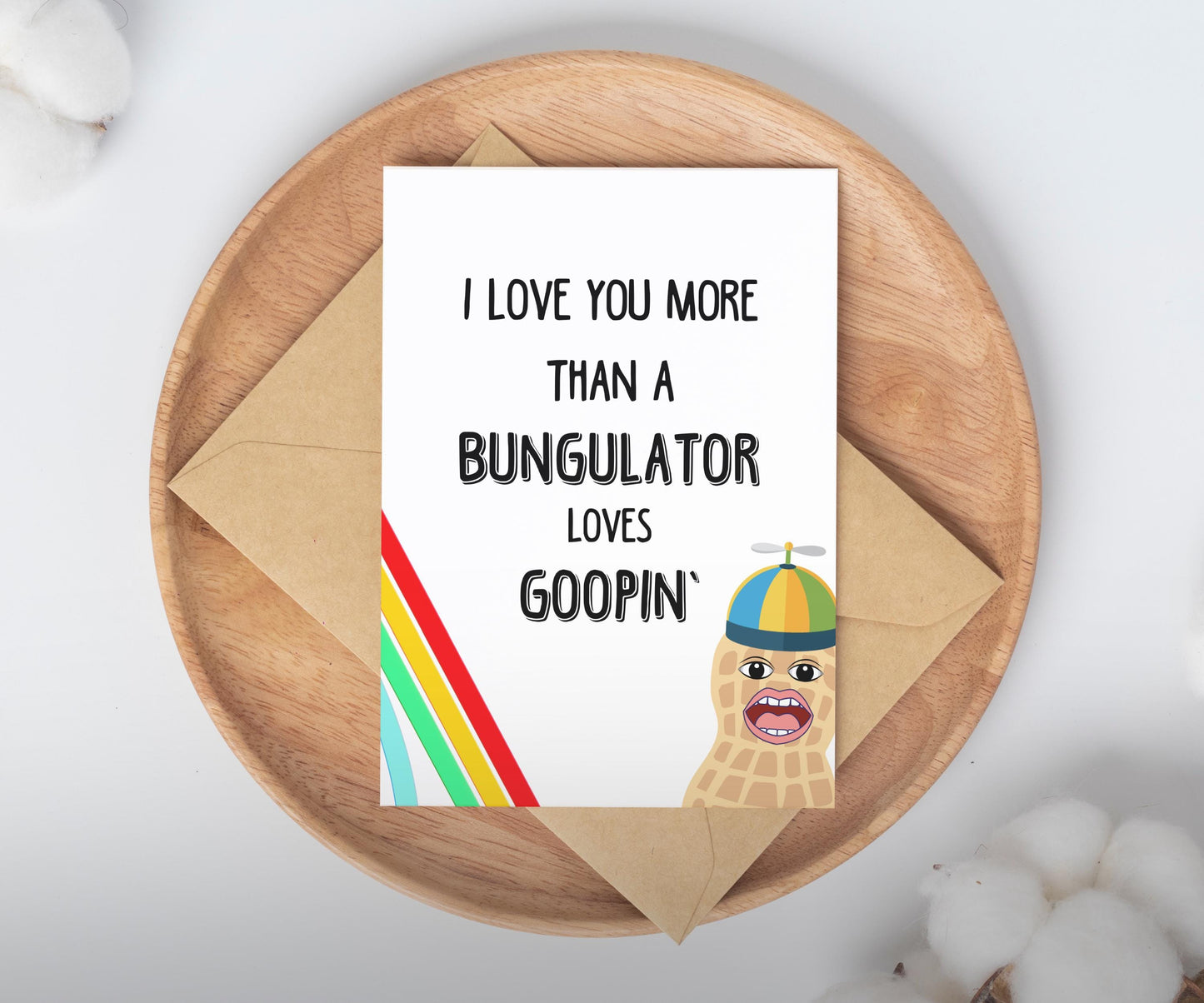 Funny Goopin Video Game Valentine's Card / vday card for him / gift for boyfriend girlfriend husband wife