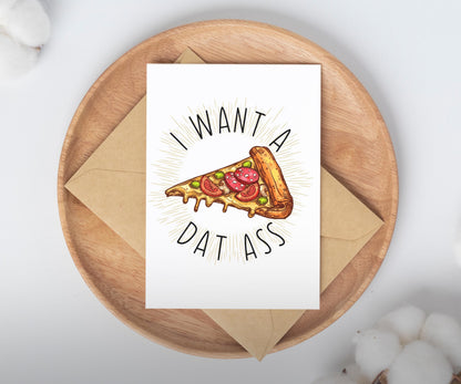 Pizza Valentines or Anniversary Card / funny valentine's card / anniversary card for husband / card for wife /  Birthday card for wife