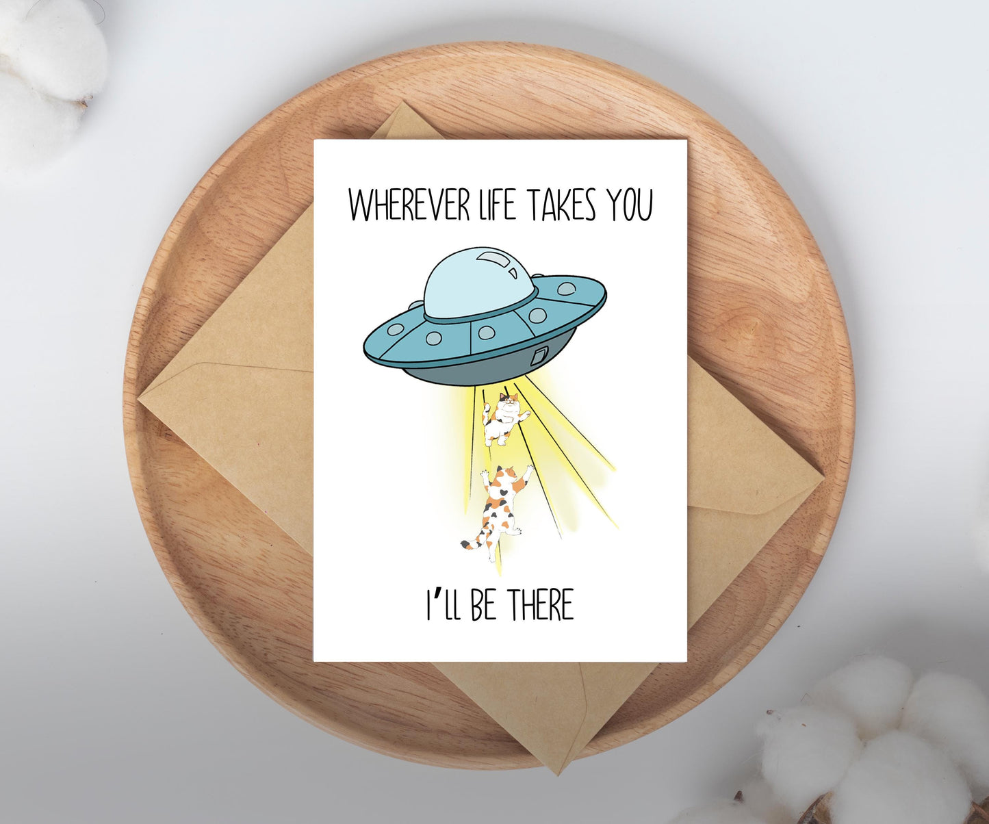 Funny UFO Cats Card/Valentine/Anniversary/Birthday/Card/For Her/For Him/Husband/Wife/Boyfriend/Girlfriend/Friend/Love/Lover/Gift
