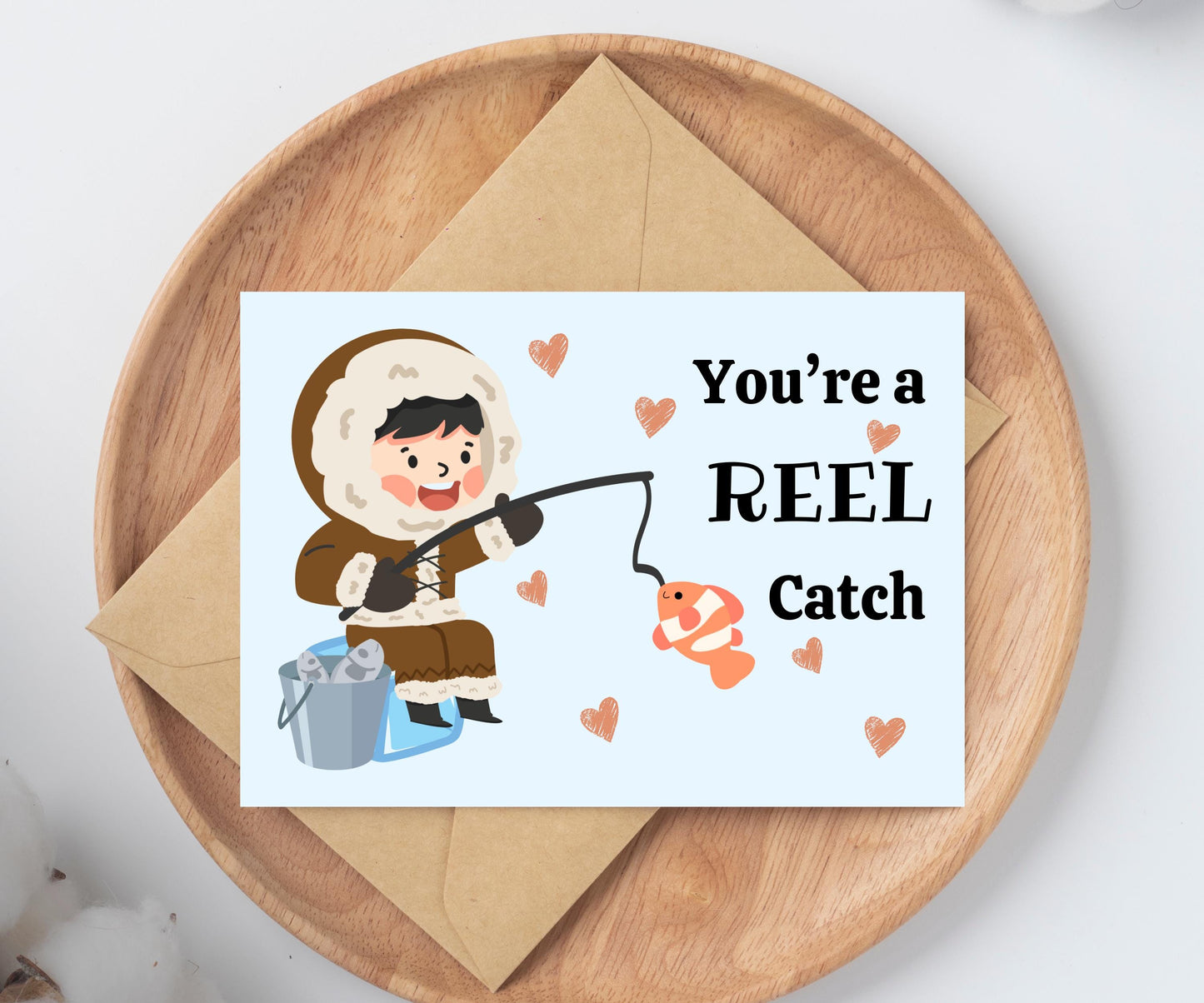You're A REEL Catch Card/Fishing/Valentine/Anniversary/Birthday/Card/For Her/Him/Husband/Wife/Boyfriend/Girlfriend/Friend/Love/Gift