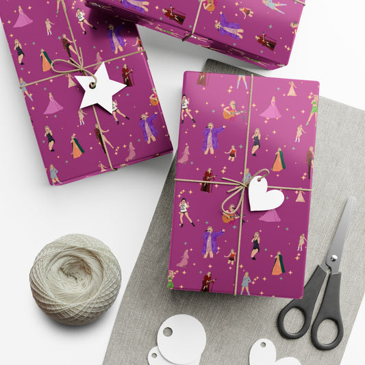 Eras Outfits Wrapping Paper (Pink)
