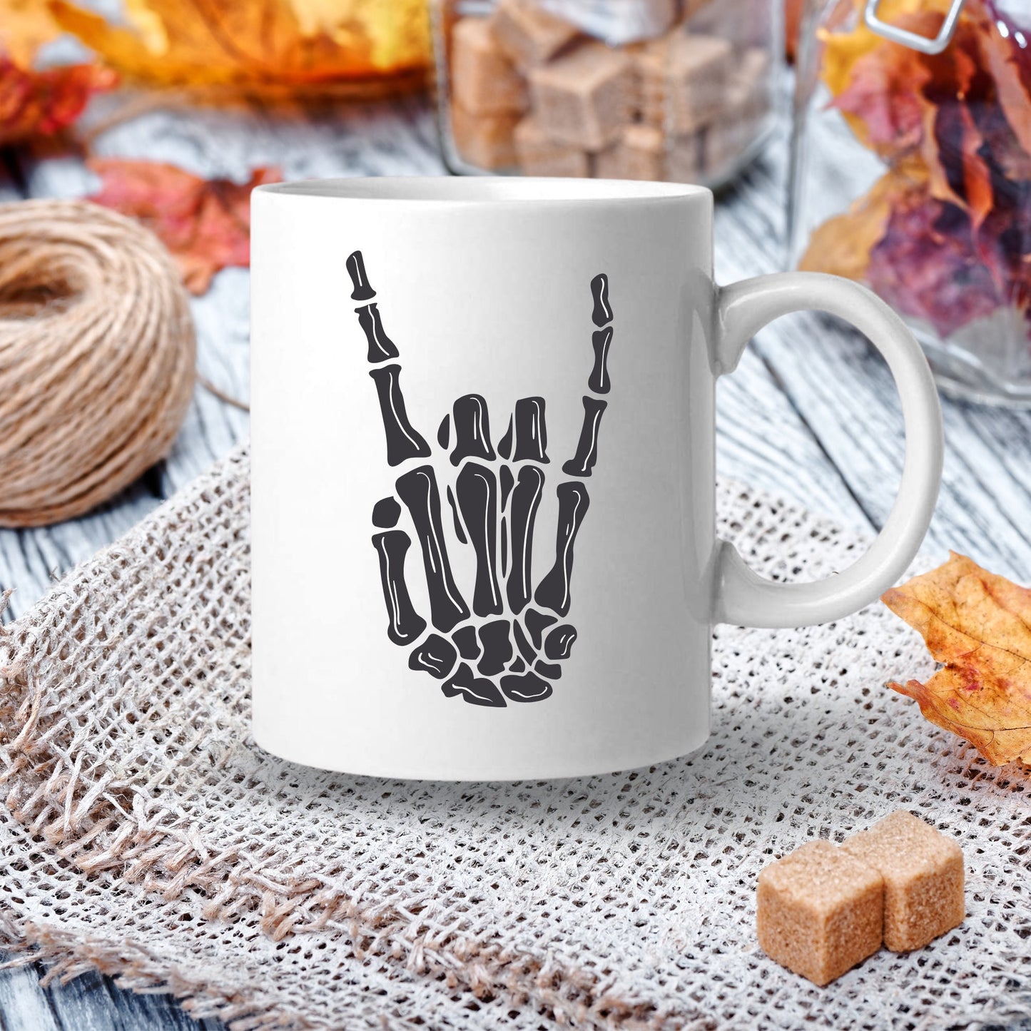 Skeleton Rock On Coffee Mug